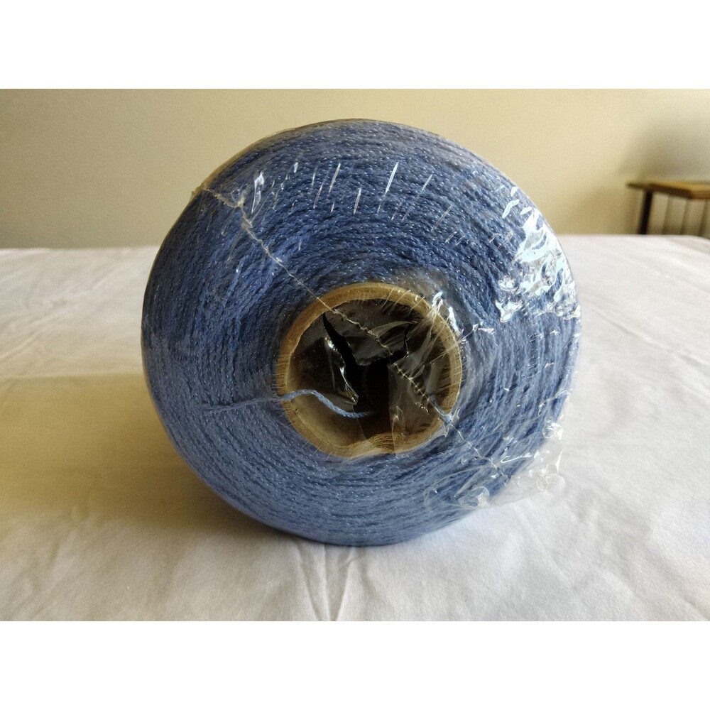 ~15 ounces Cone Yarn Blue Ocean B Serenaide Machine Hand Knitting Metallic? - Picture 4 of 7